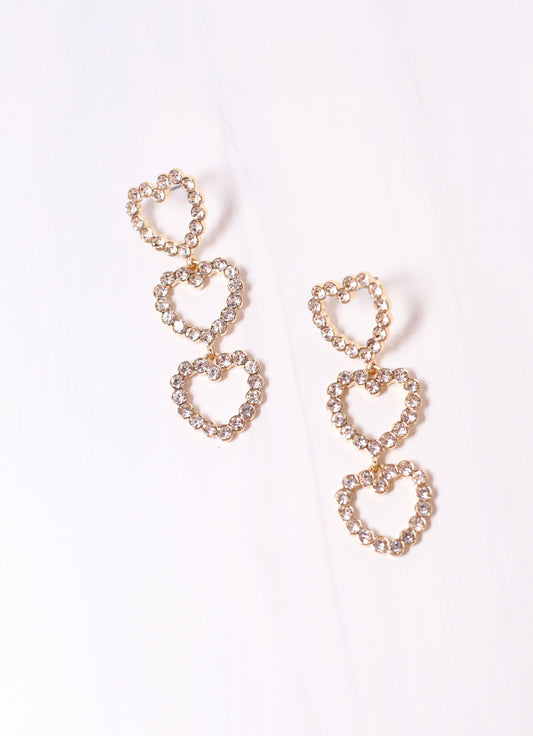 Forever Yours CZ Heart Earring Clear