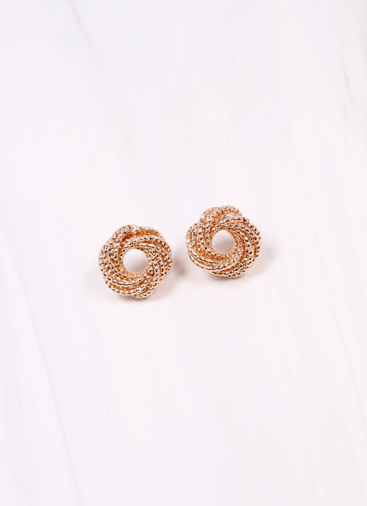 Luckey Knot Stud Earring GOLD