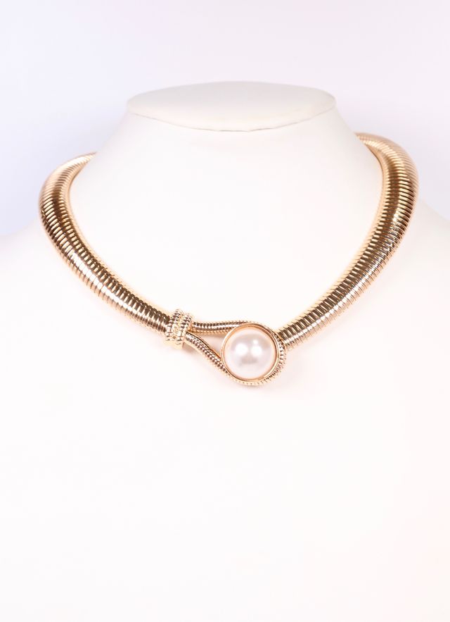 Cruz Necklace with Pearl GOLD
