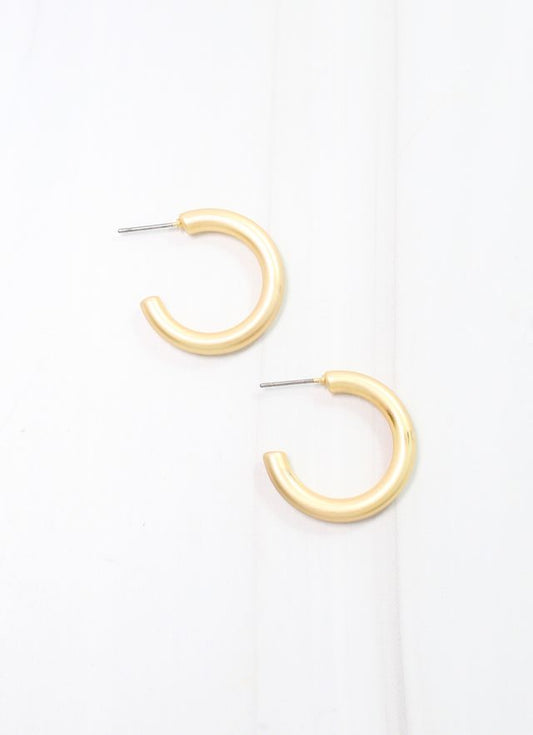 Isaacs Hoop Earring MATTE GOLD