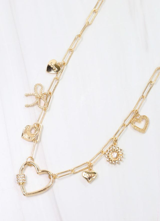 Lottie Charm Necklace GOLD