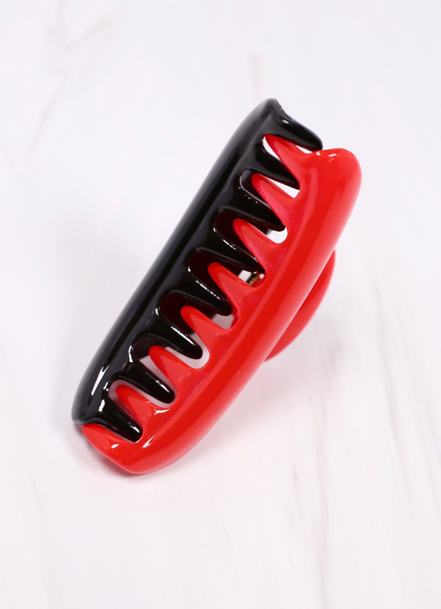 Mason Two Tone Hair Clip RED BLACK