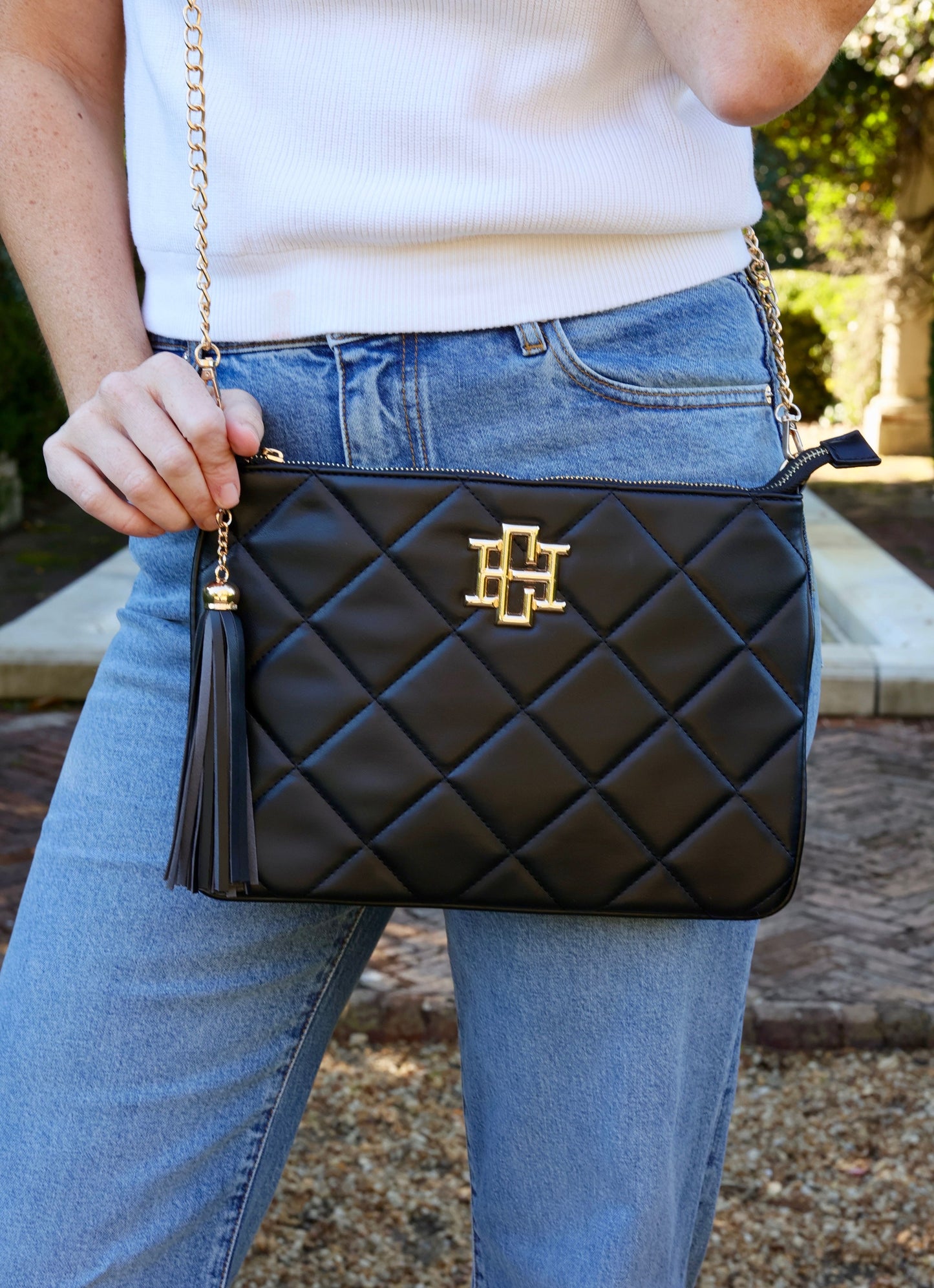 Madelyn Crossbody Black Quilted LD