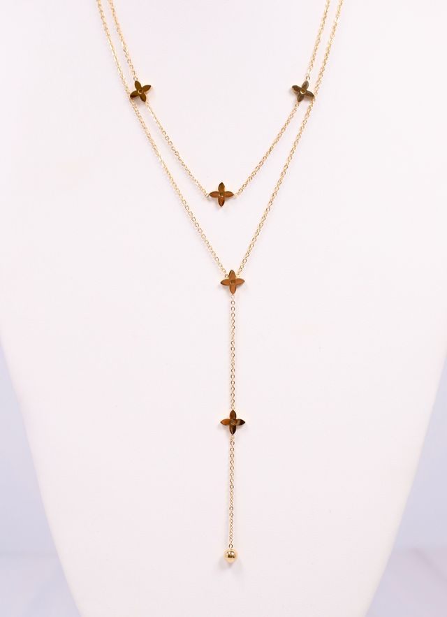 Robina Layered Y Necklace GOLD