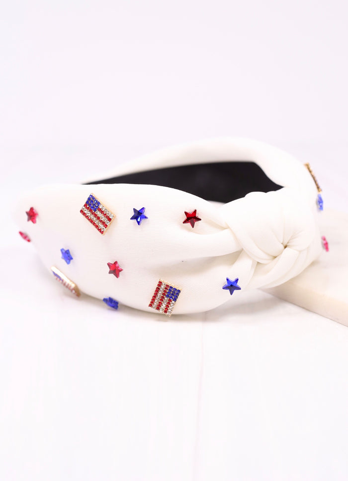 USA Party Headband WHITE