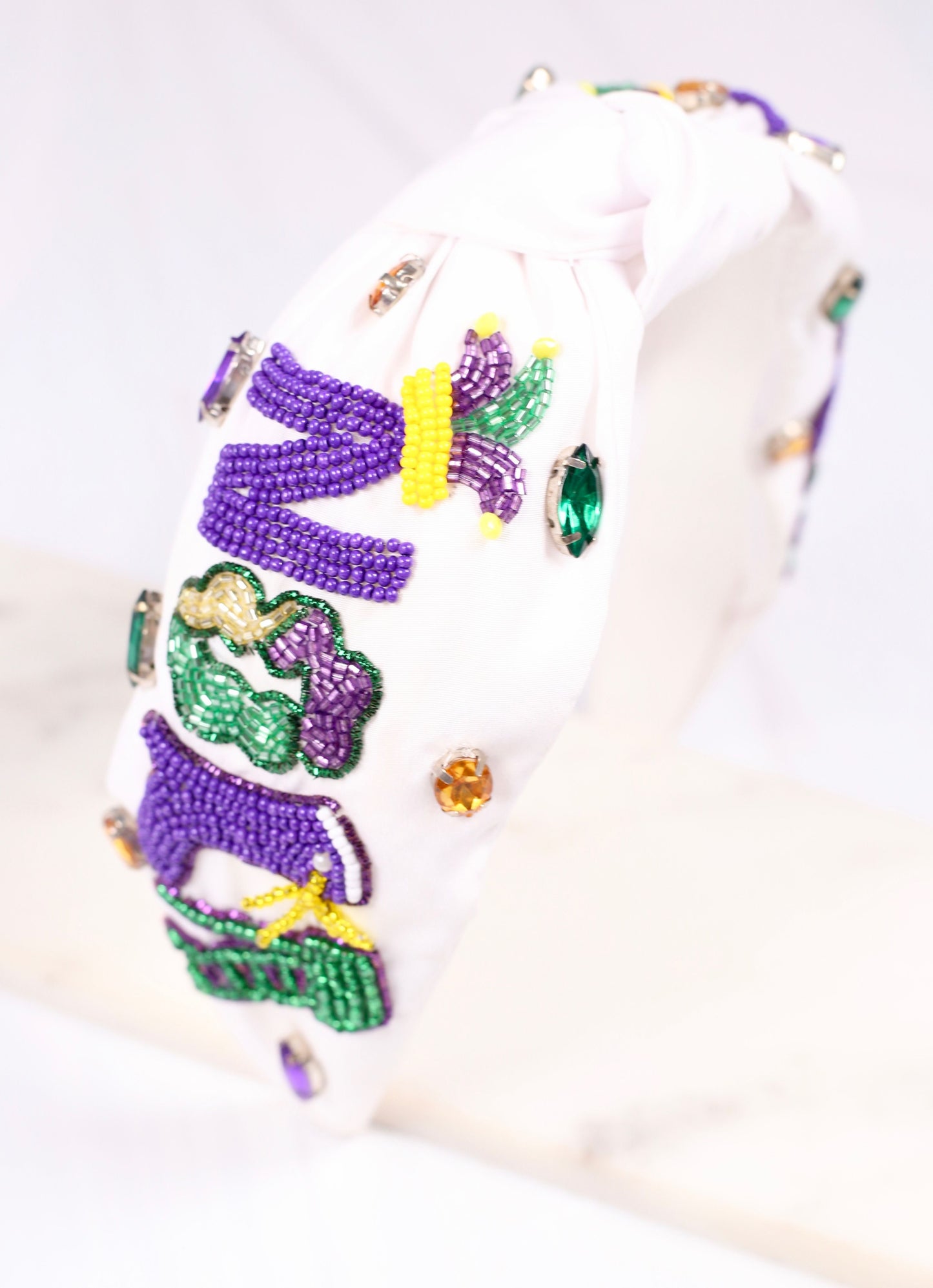 Nola Party Embellished Headband WHITE