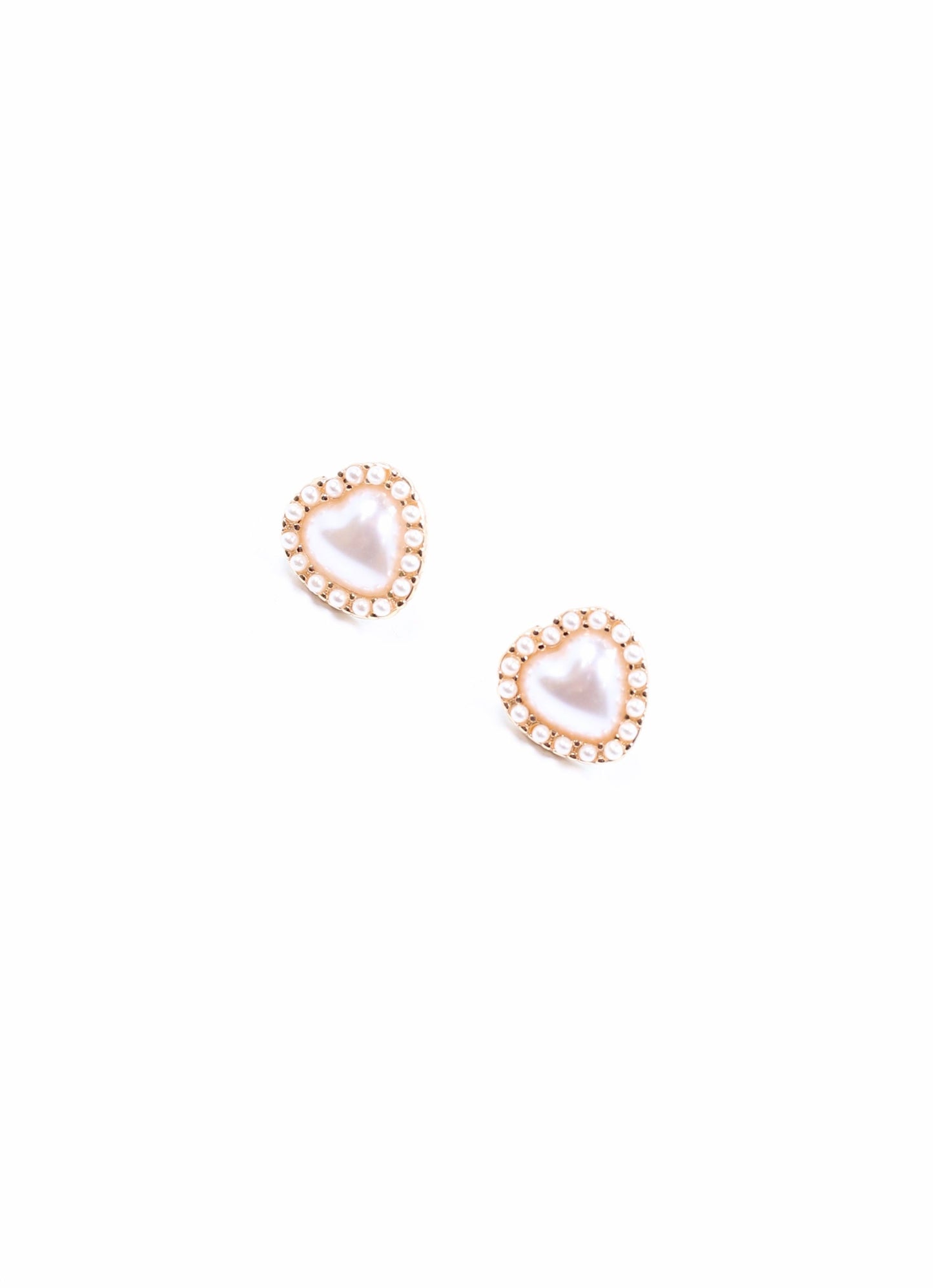 Marianne Pearl Heart Earring CREAM