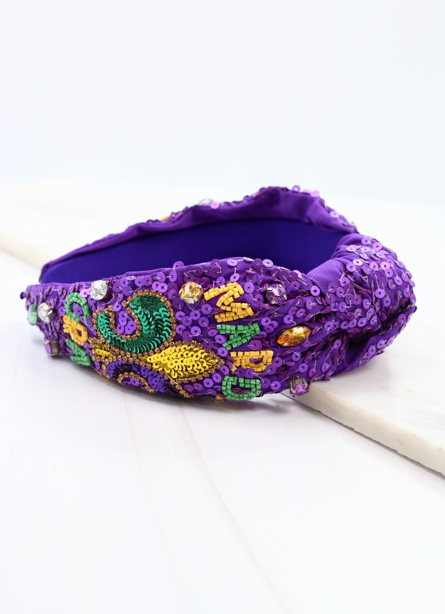 Mardi Gras Embellished Headband PURPLE