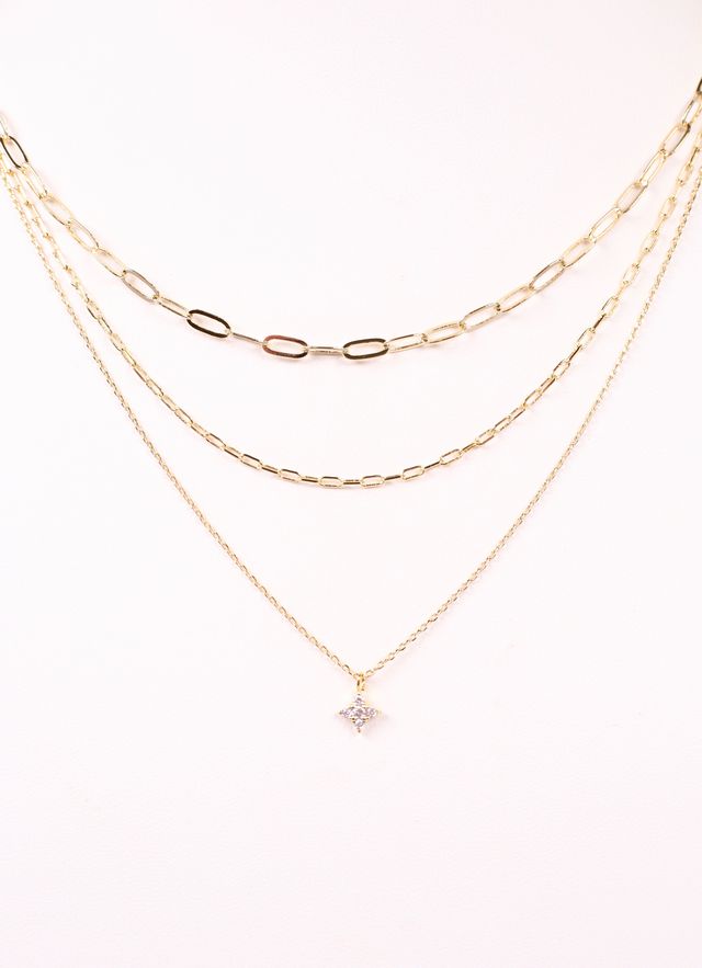 Gabel Layered Necklace Gold