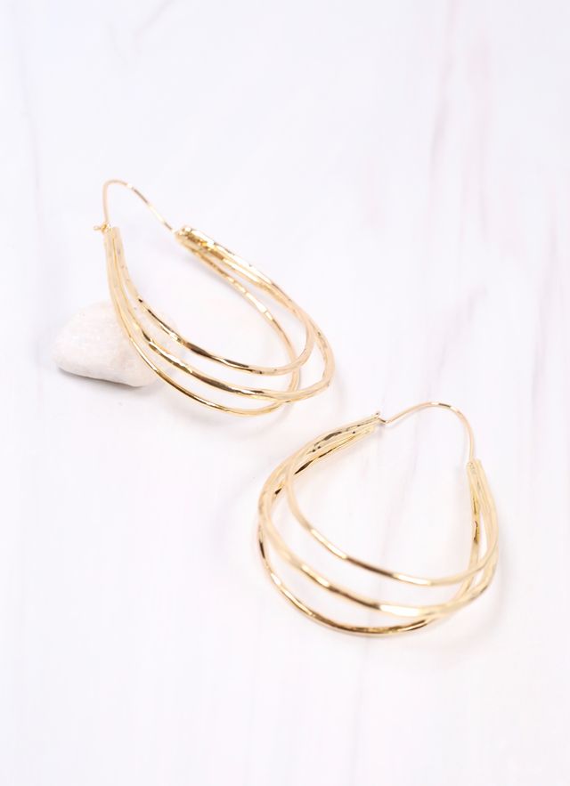 Lance Open Drop Earring GOLD