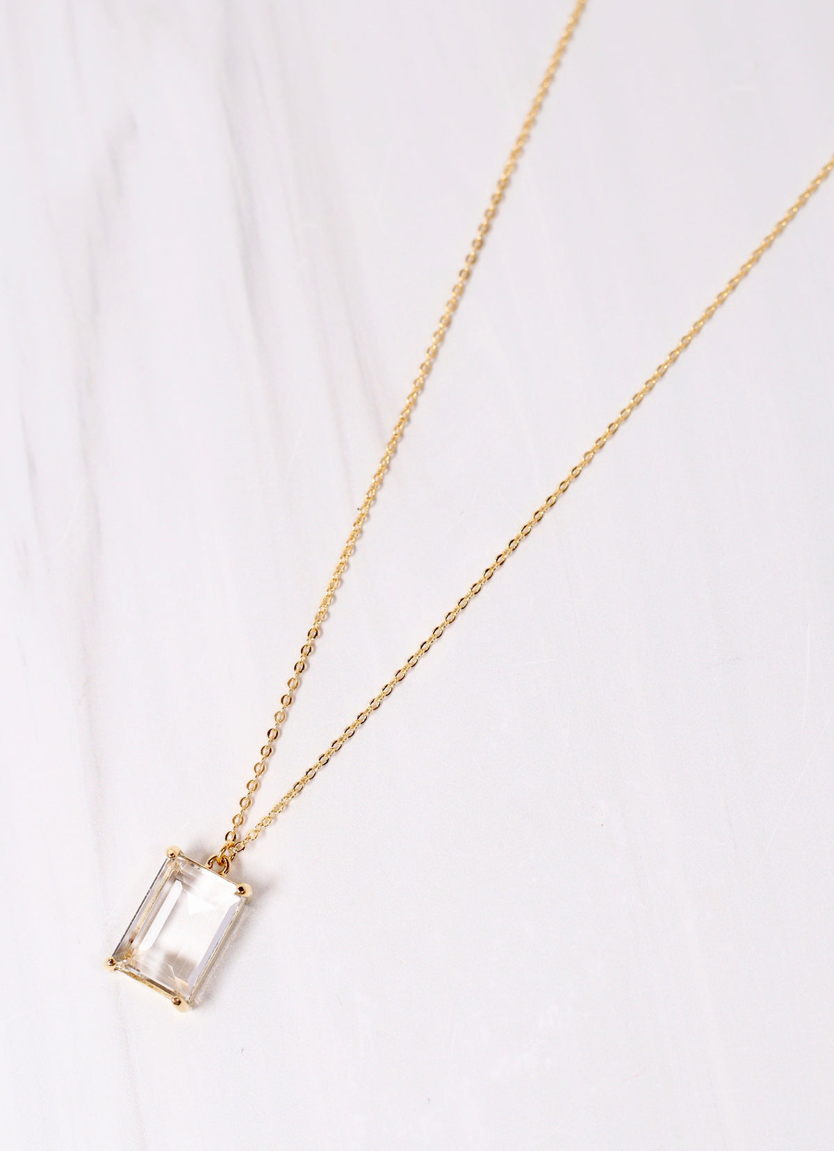 Lana Stone Drop Necklace CLEAR