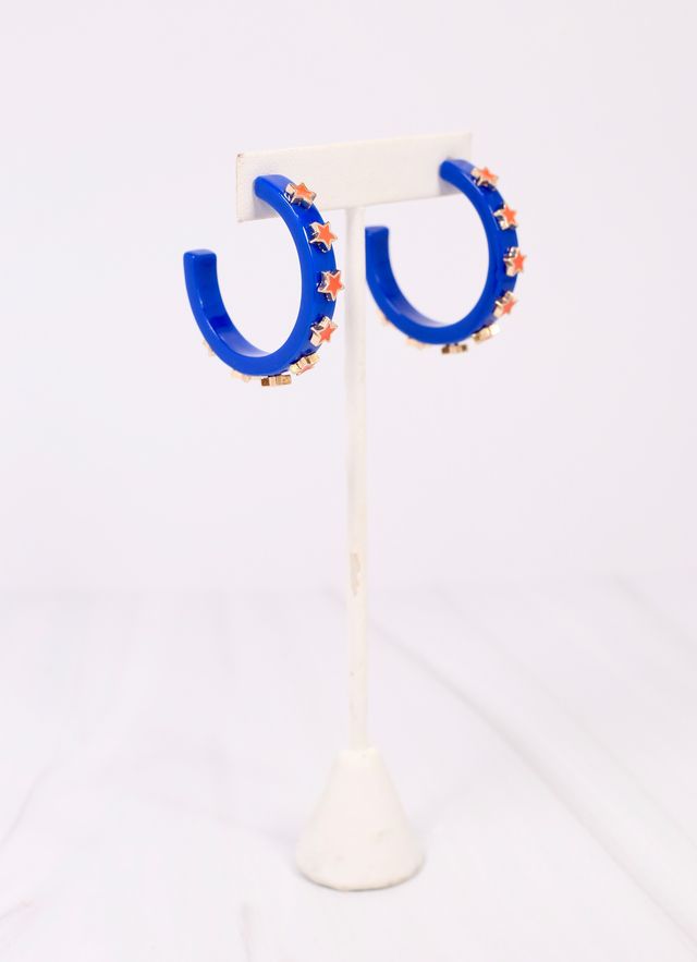 Markei Star Hoop Earring BLUE ORANGE