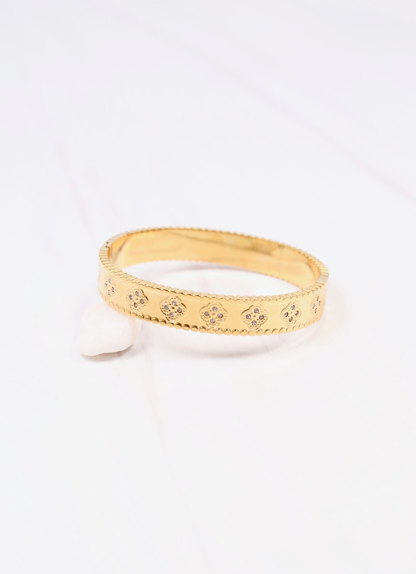 Lune CZ Clover Bracelet GOLD