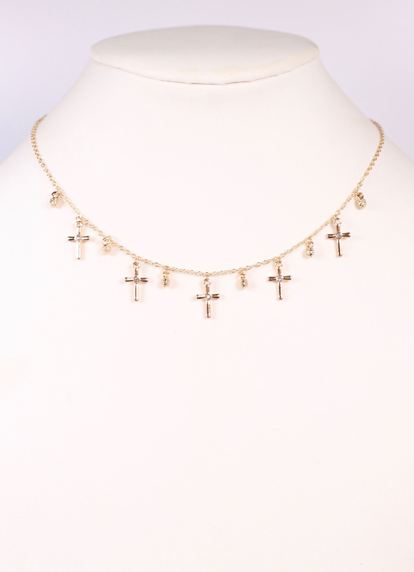 Samara Cross Charm Necklace GOLD