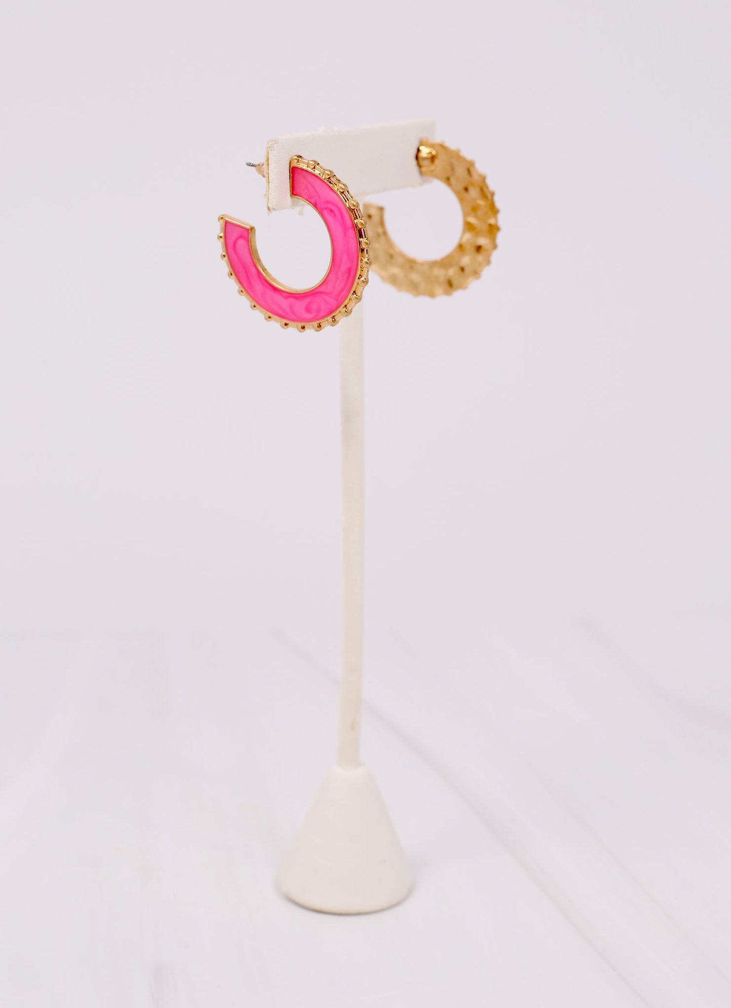 Trenton Hoop Earring HOT PINK