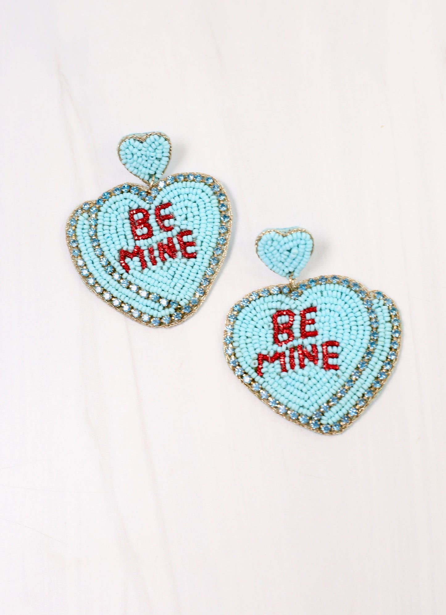 Tell Me About It Heart Earring BLUE