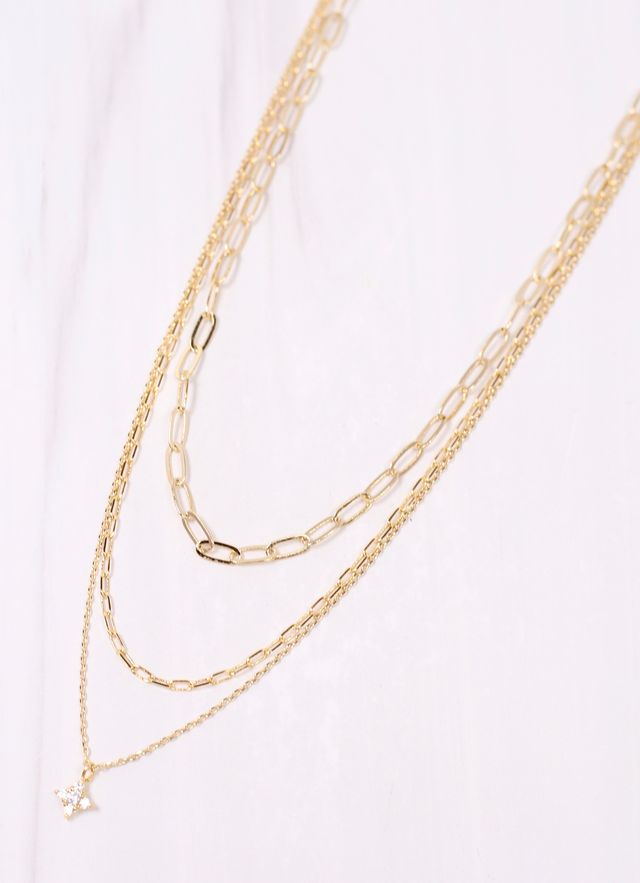 Gabel Layered Necklace Gold