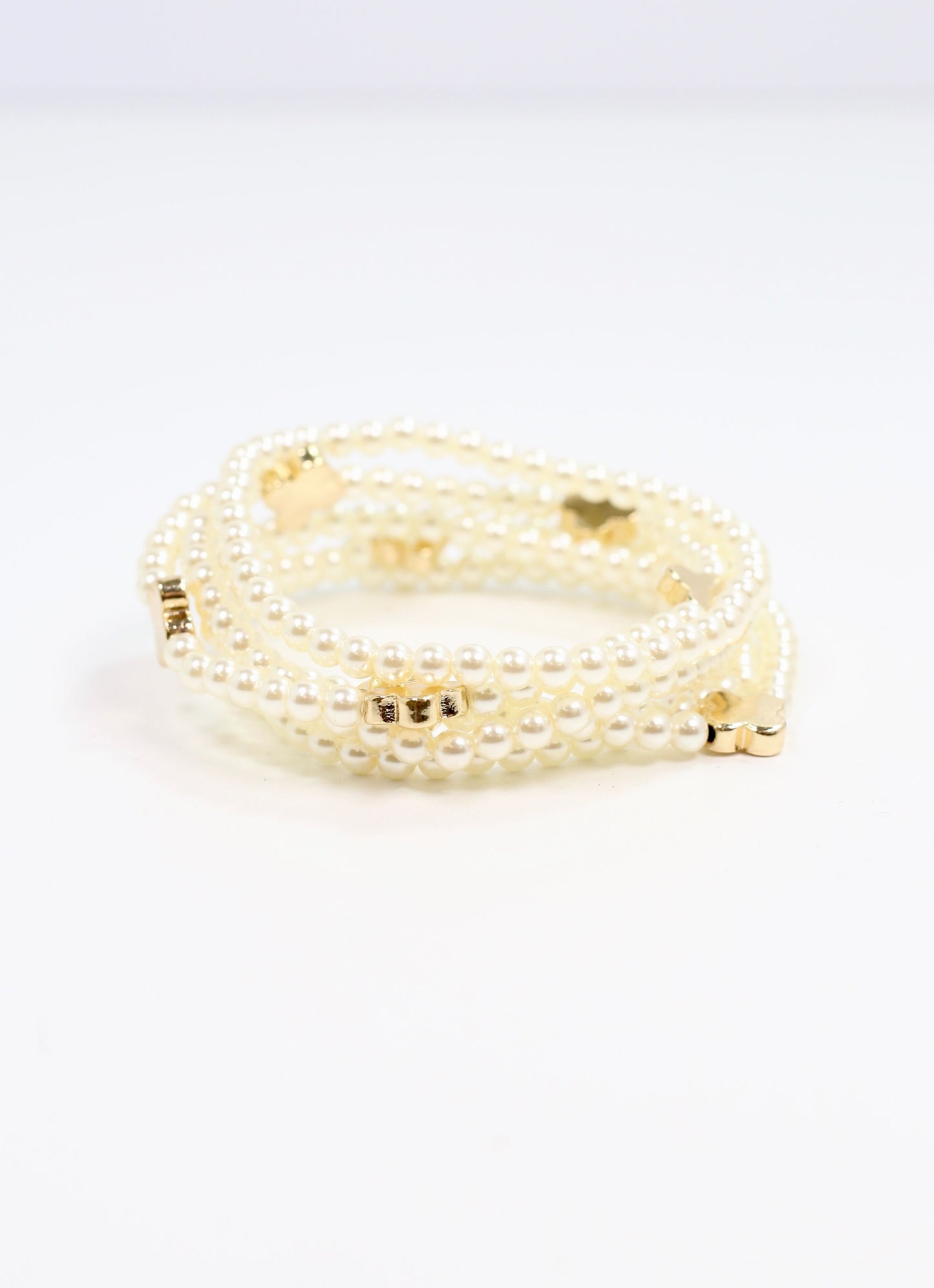 MacLeod Clover Pearl Bracelet Set CREAM