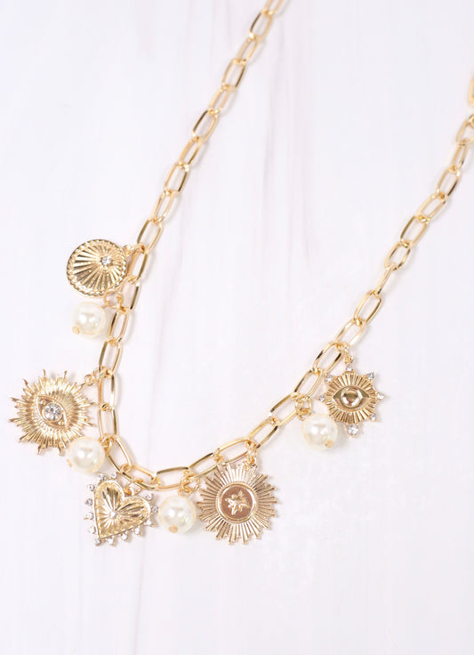 Munroe Charm Necklace GOLD