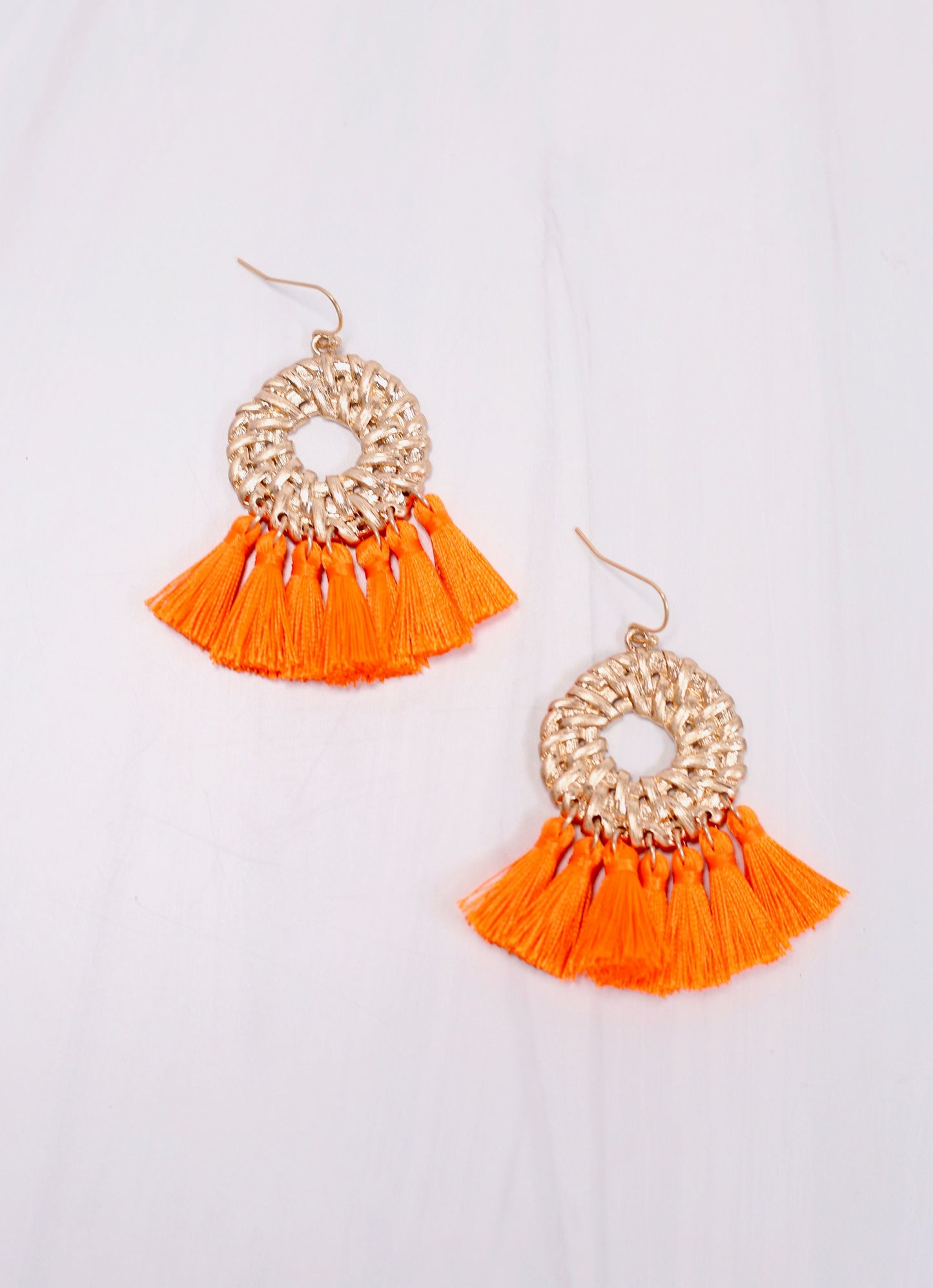 Cheshire Tassel Drop Earring Orange