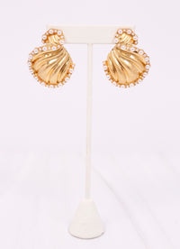 Almyra Pearl Metal Earring GOLD
