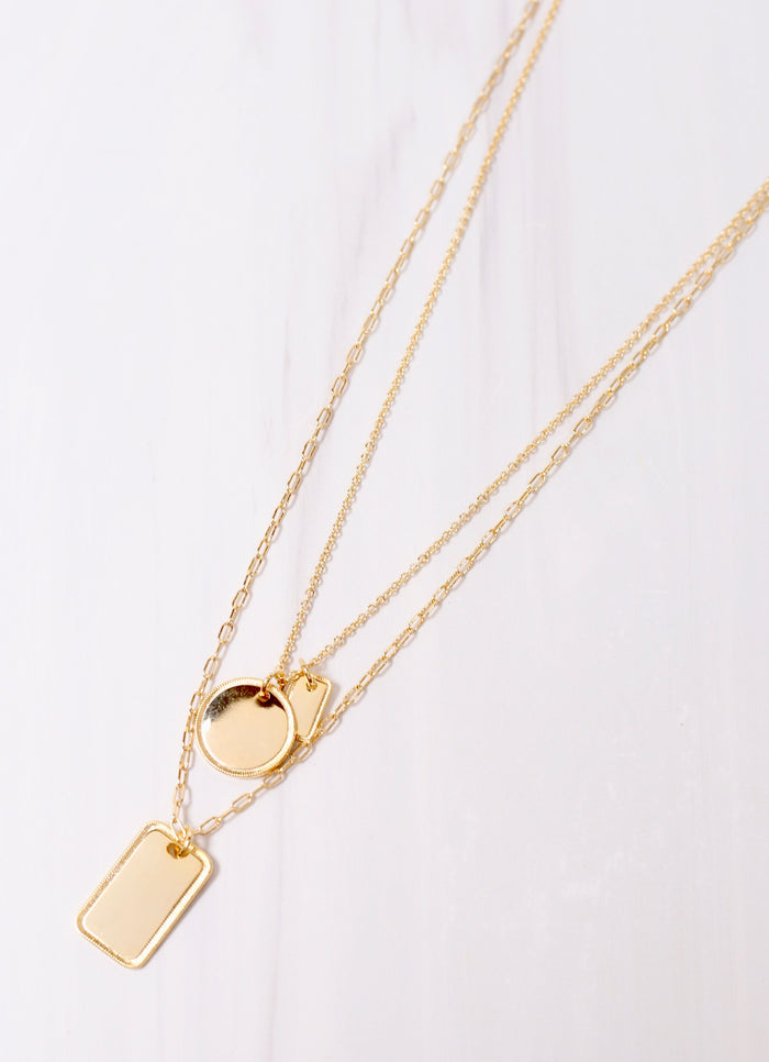 Woodinville Layered Necklace with Accents GOLD