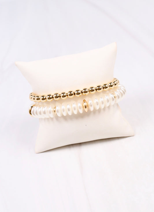 Tawni Pearl Bracelet Set GOLD