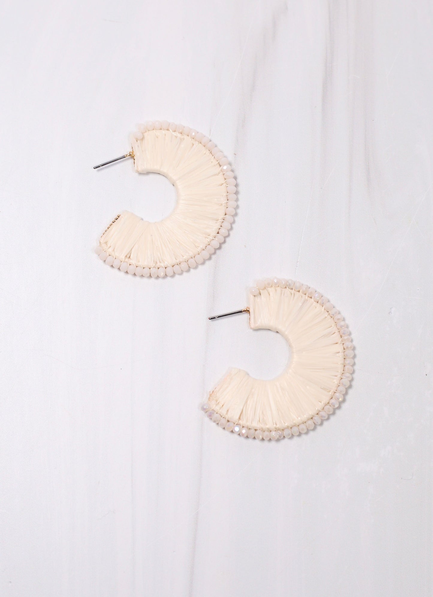 Lakeshore Wrapped Hoop Earring Ivory