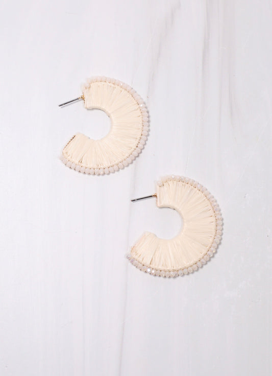 Lakeshore Wrapped Hoop Earring Ivory