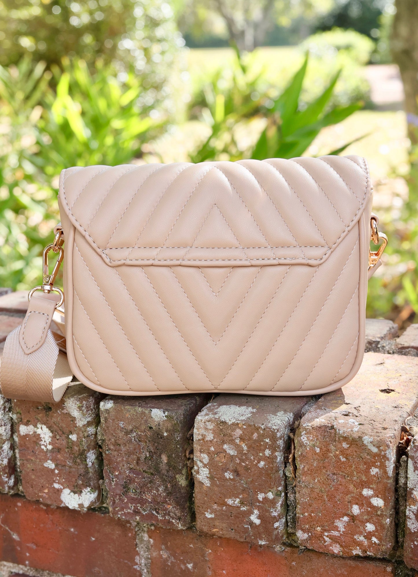 Angela Quited Crossbody TAN V QUILTED