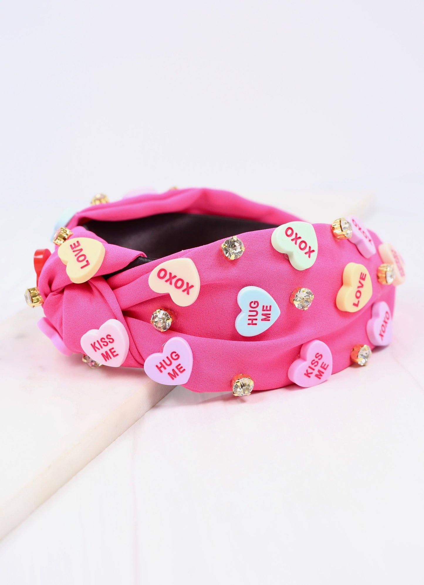 Sweet Nothings Heart Headband HOT PINK