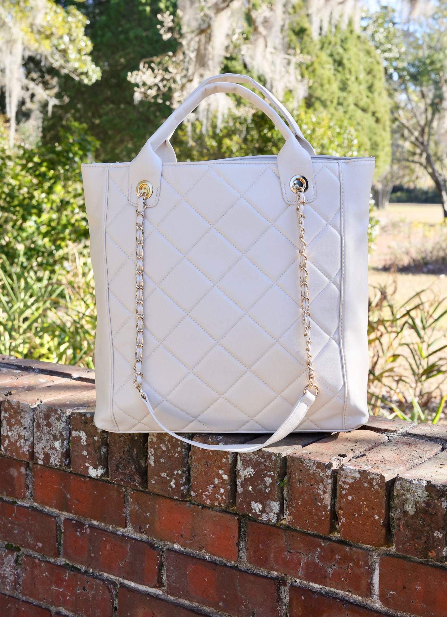 Kinzley Tote Cream Quilted LD