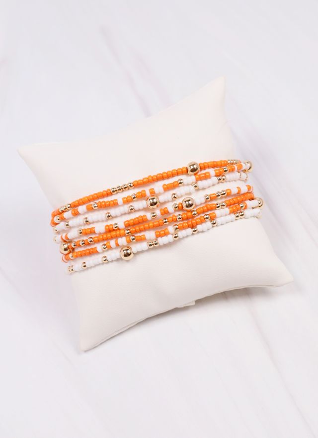 Karnes Bracelet Set ORANGE WHITE