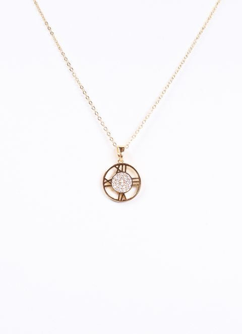 Josefine Roman Numeral Necklace GOLD