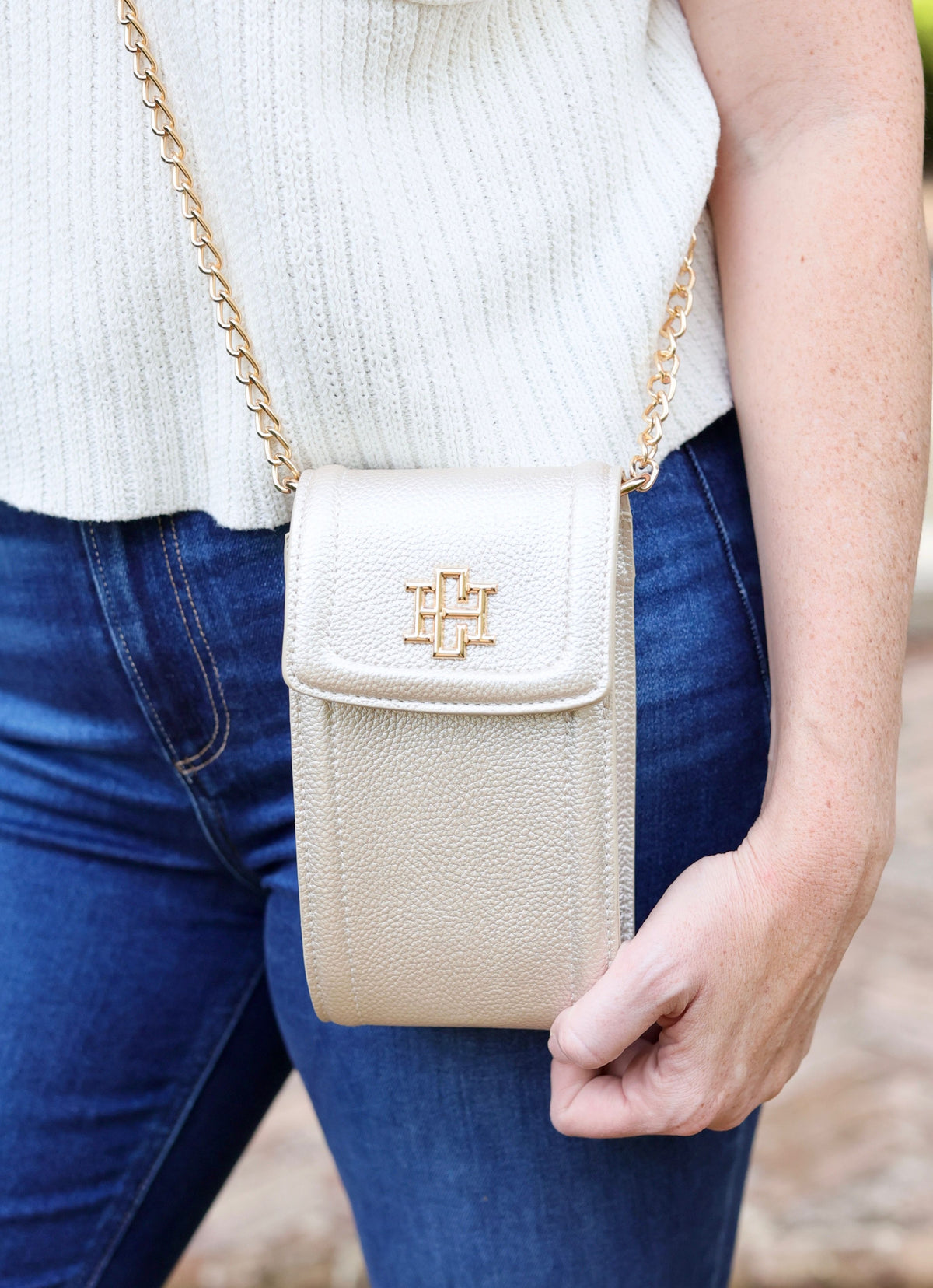 Paige Cell Phone Crossbody PEARL