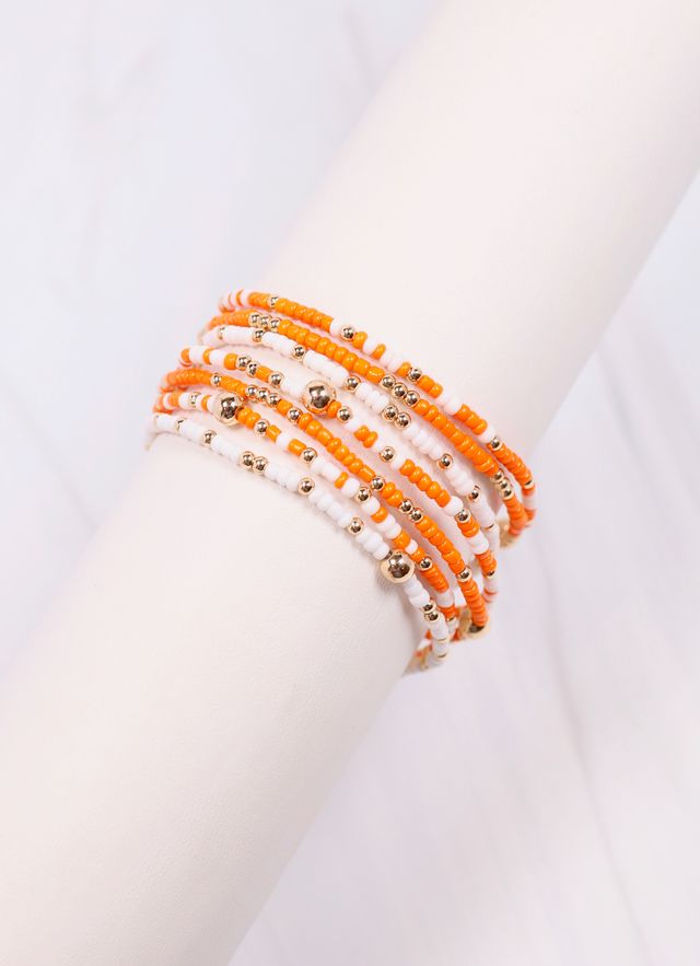 Karnes Bracelet Set ORANGE WHITE