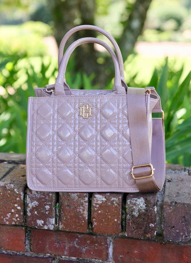 Ricky Mini Tote Taupe Patent LQ