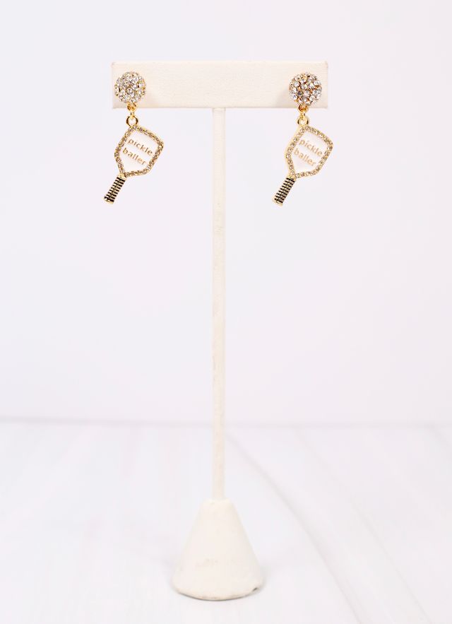 Pickle Baller Earring WHITE