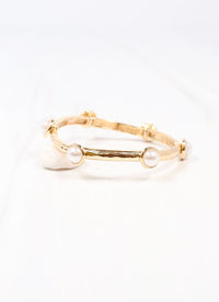 Mona Pearl Stretch Bracelet GOLD