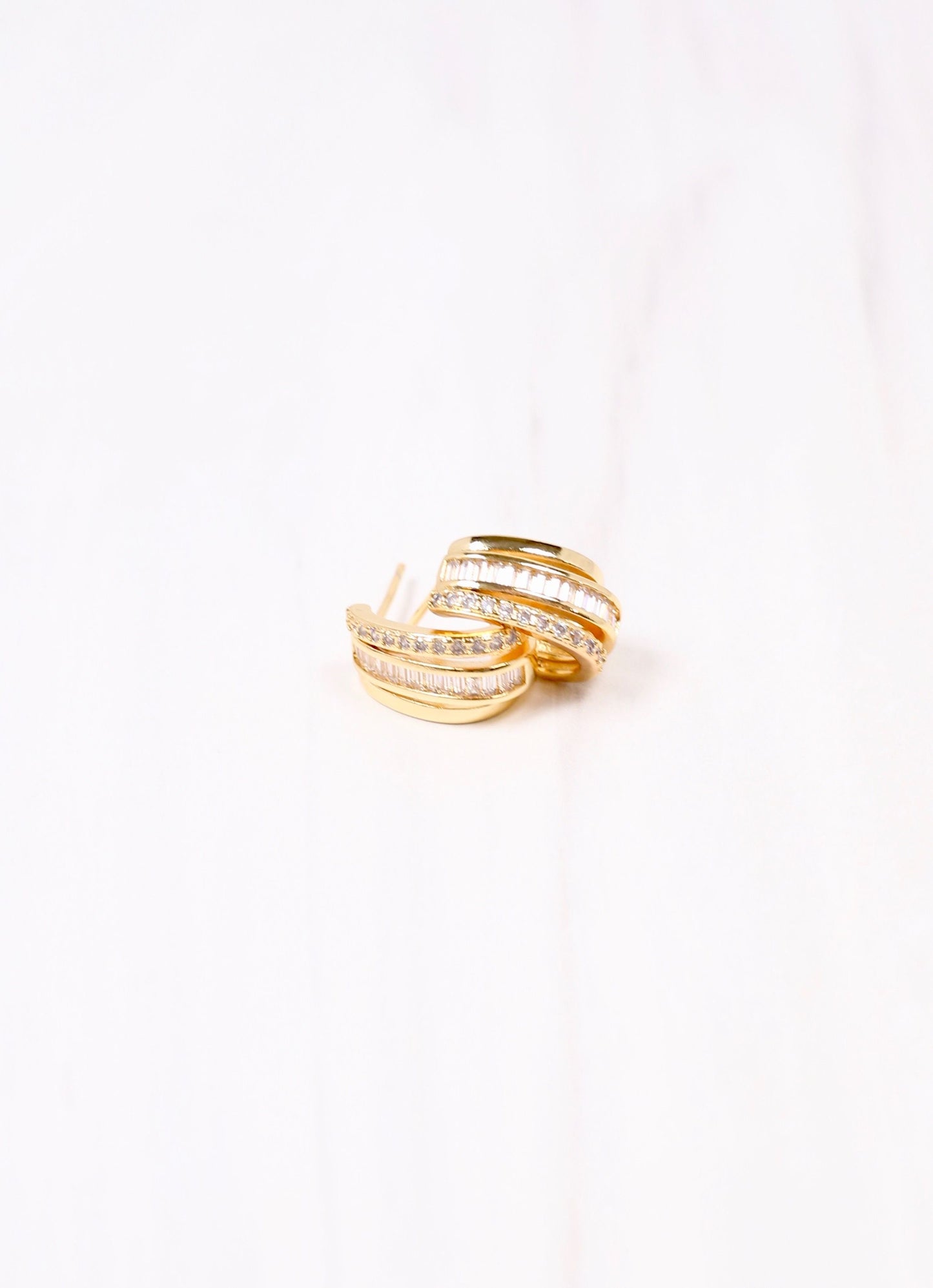 Amico CZ Hoop Earring GOLD