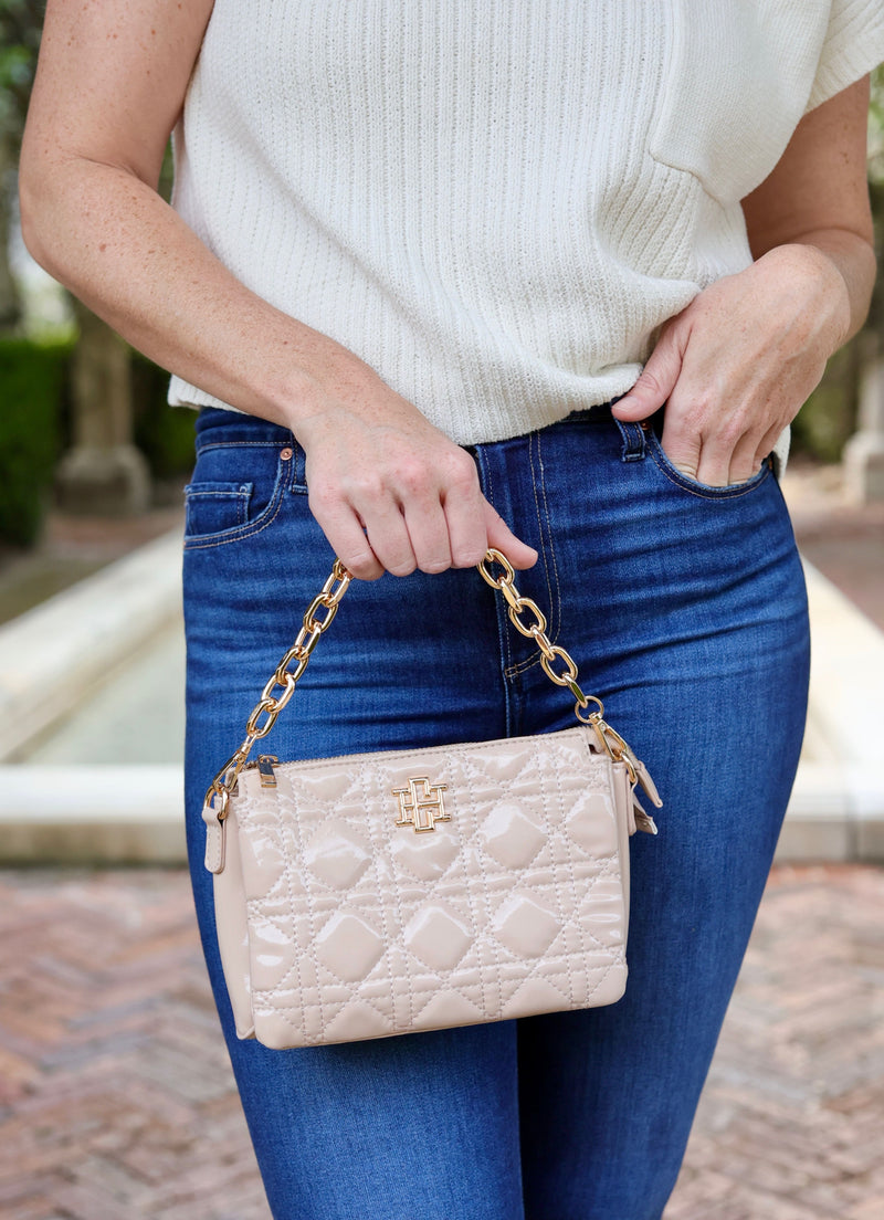 Jace Quilted Crossbody NUDE