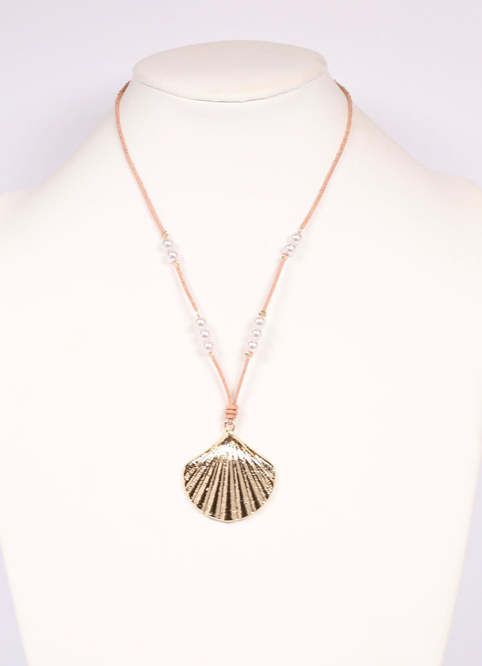 Powell Cord Necklace with Shell GOLD