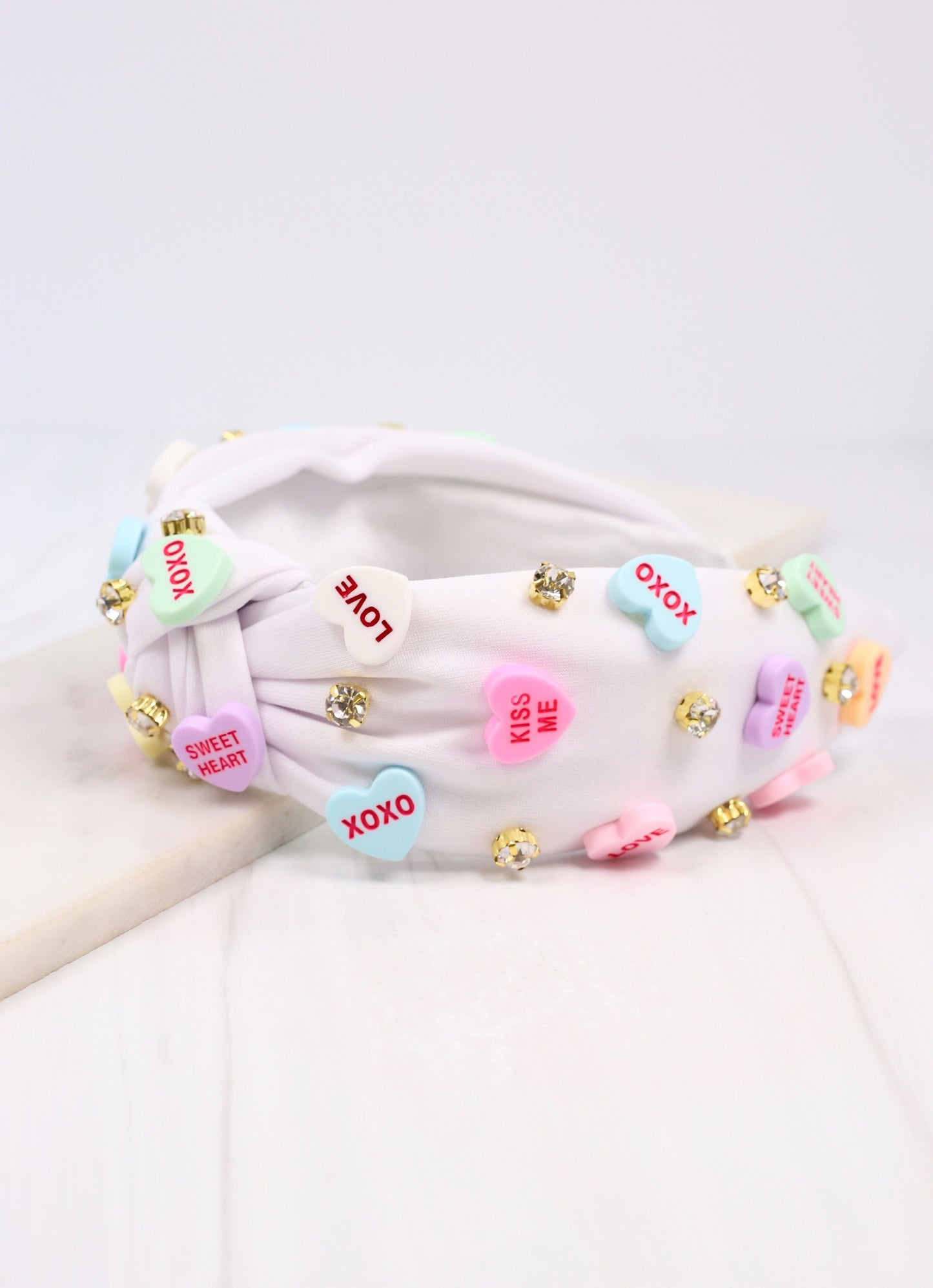 Sweet Nothings Heart Headband WHITE