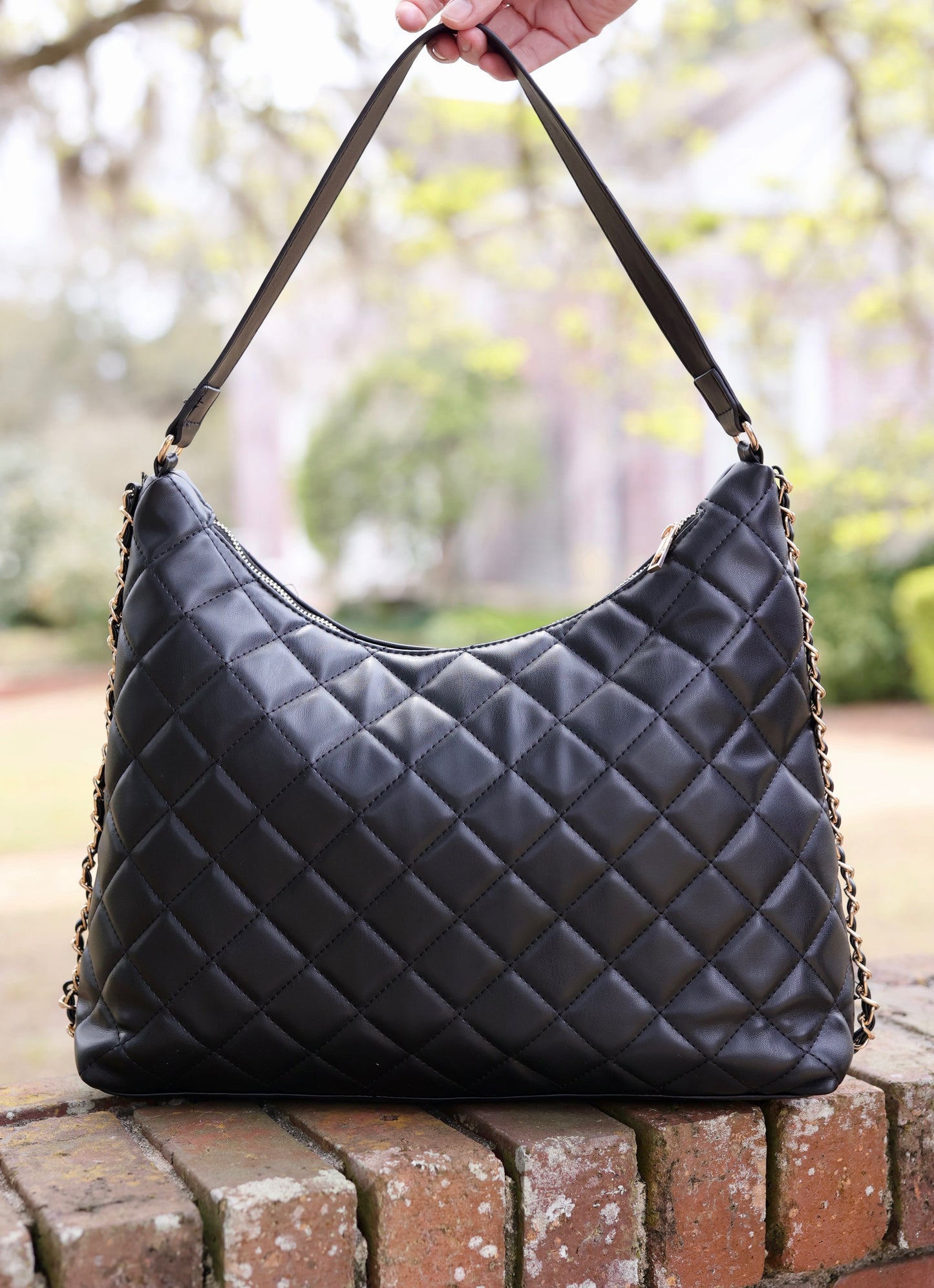 Maeve Quilted Tote Black