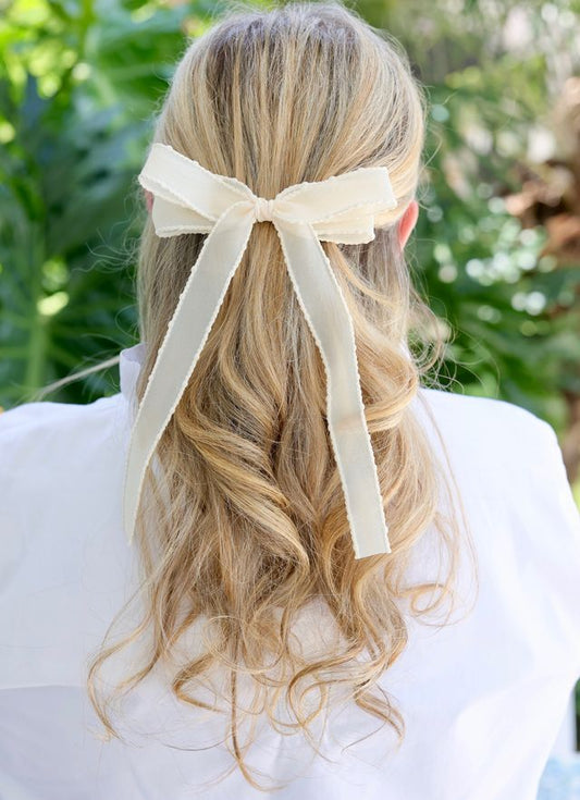 Dylan Hair Bow Ivory