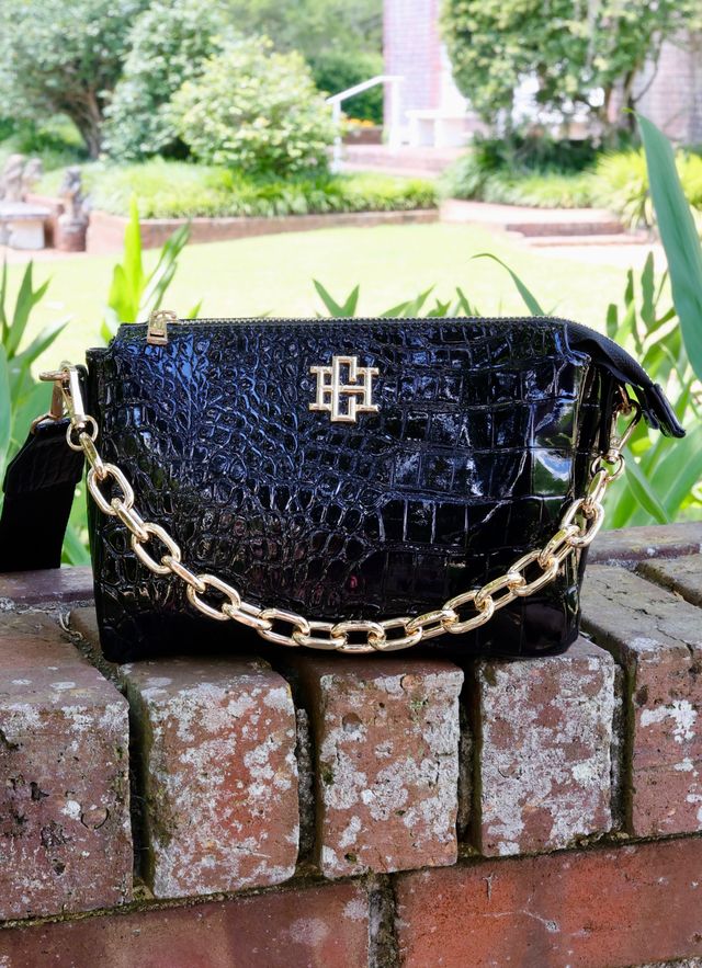 Jace Crossbody Black Patent