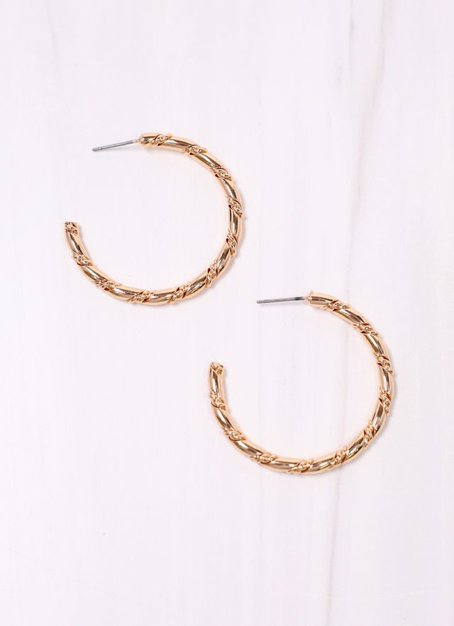 Mette Twisted Hoop Earring GOLD