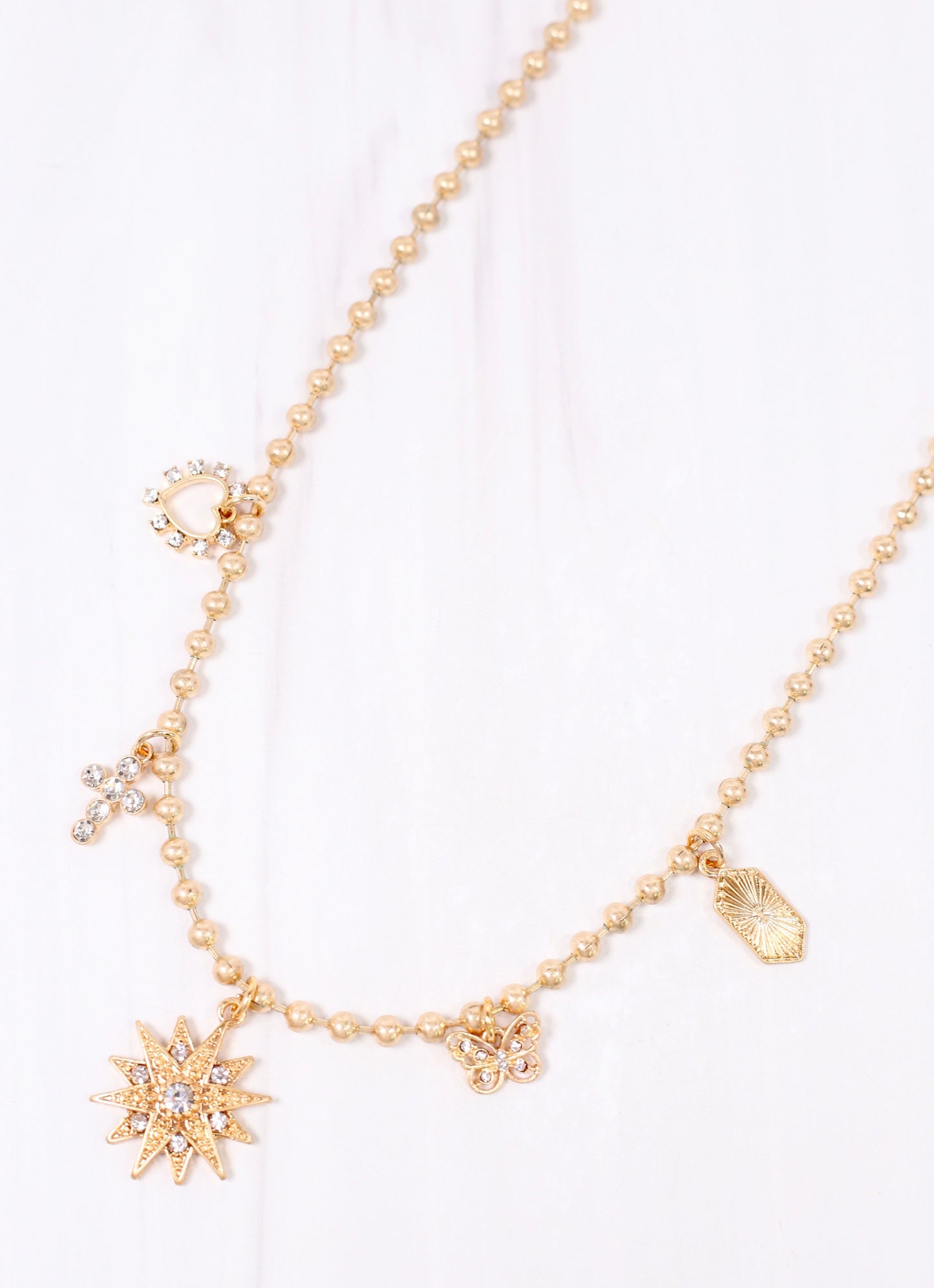 Peterman Charm Necklace GOLD