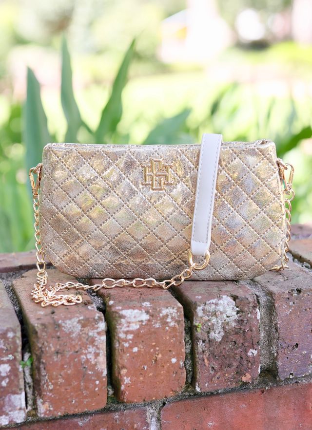 Livi Quilted Crossbody Champagne Pop