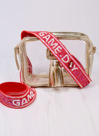 Game Day Sequin Strap RED